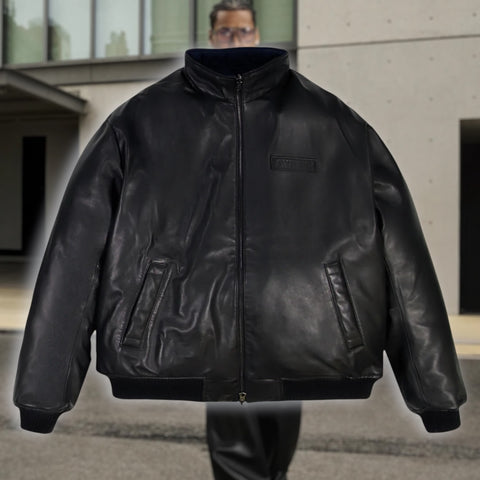 Avirex Reversible Leather Track Jacket