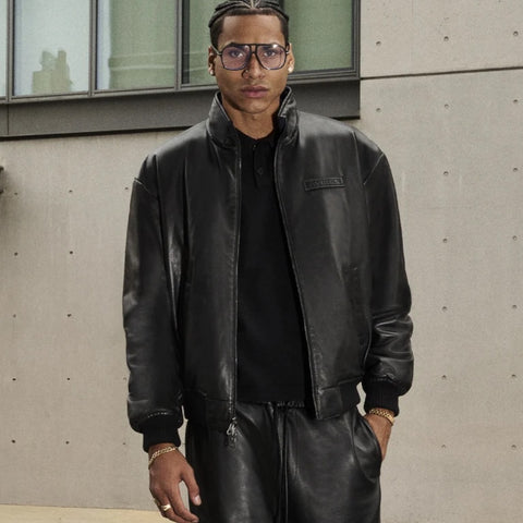 Avirex Reversible Leather Track Jacket