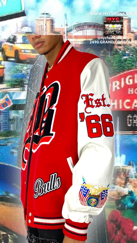 Chicago Bulls Wool & Leather Varsity Jacket