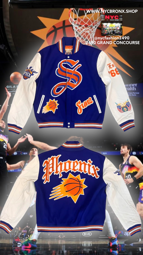 Phoenix Suns Wool & Leather Varsity Jacket