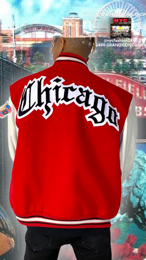 Chicago Bulls Wool & Leather Varsity Jacket